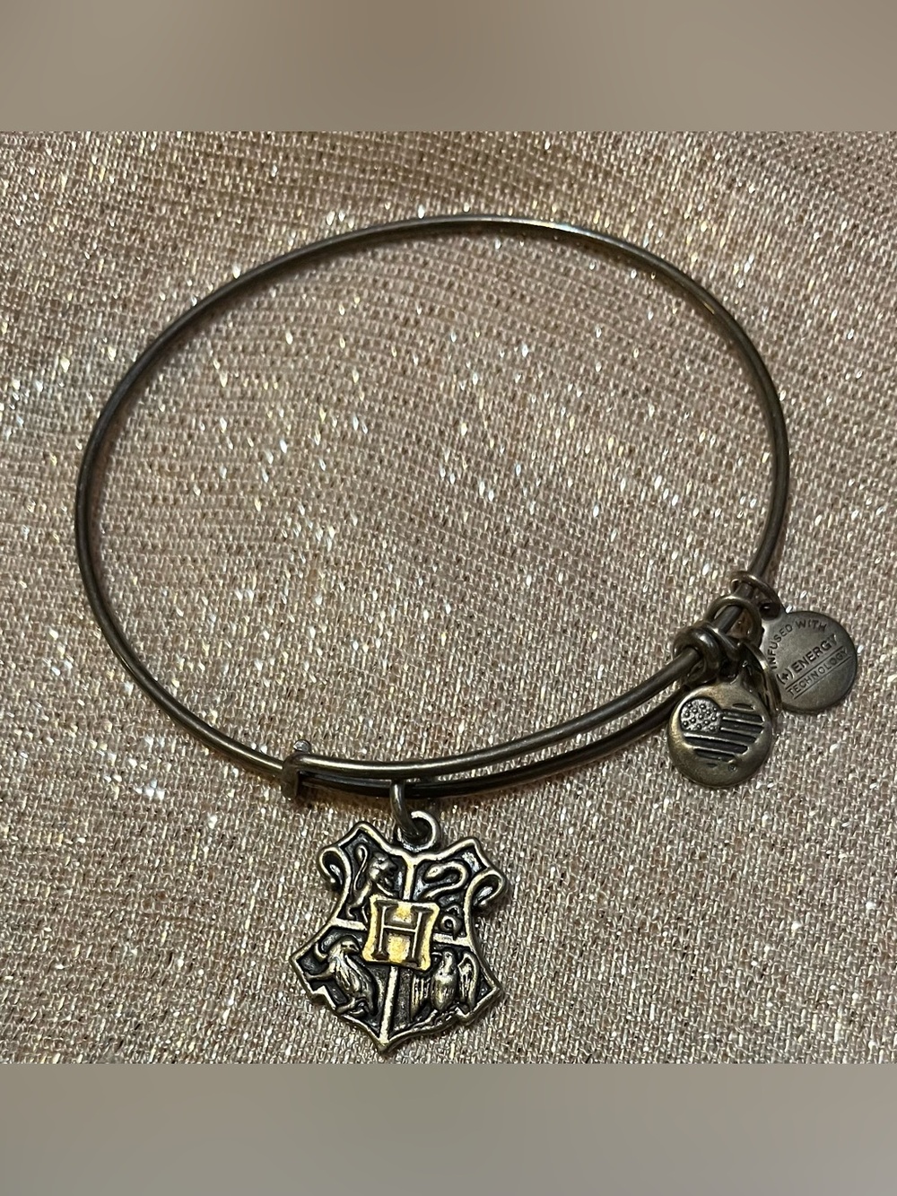 Alex & Ani Harry Potter Gold Tone Bracelets Hogwards Crest/Deathly Hallows (2) - Picture 4 of 4